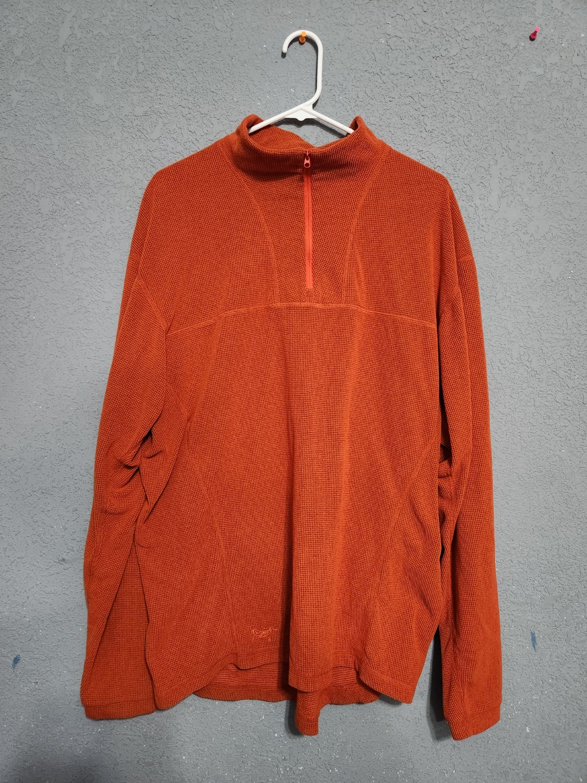 ARC'TERYX Maglione Vintage Arcteryx Y2k Arancione Pile Zip Taglia Xl Made In Canada