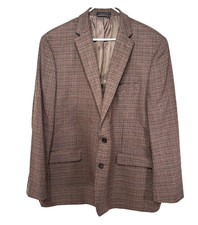 Lauren Ralph Lauren Blazer Jacket Houndstooth Crest Lined Polyester Viscose 50L