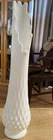 Fenton 14” White Milk Glass Hobnail Swung Vase MCM 12 Fingers VINTAGE