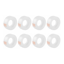 Adhesive Tape Transparent - Pack of 8 Rolls Office Tape 18Mm X 20M - Strong Adhe