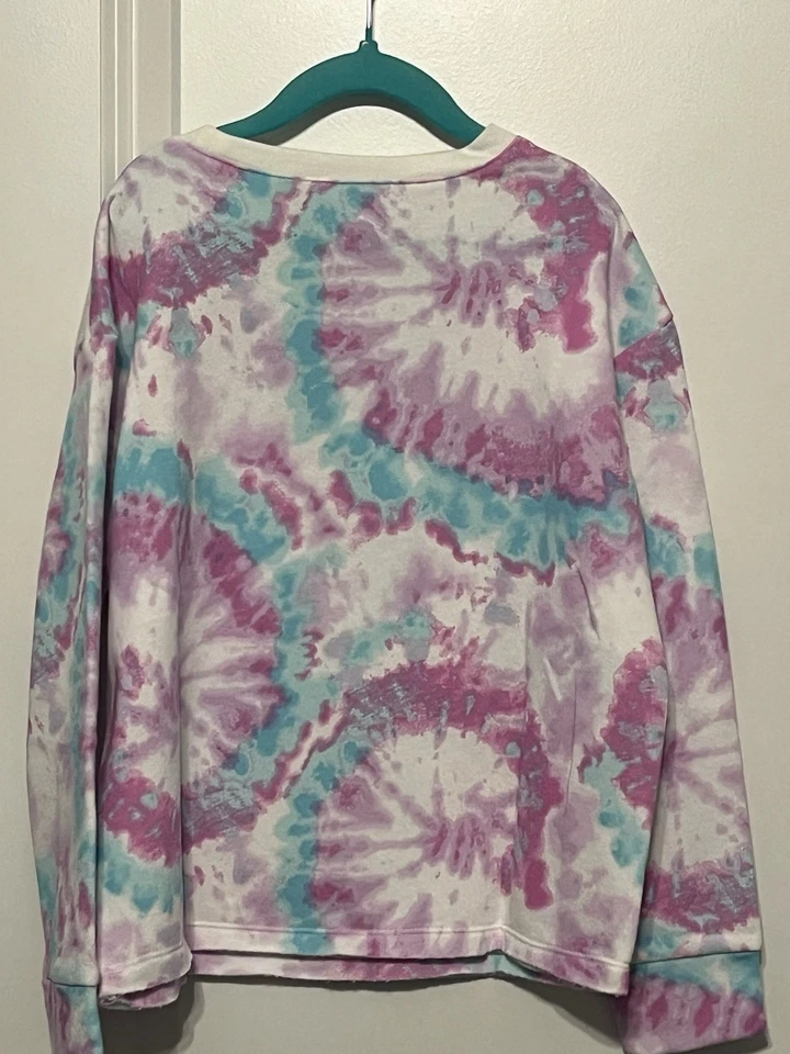 NUEVA Sudadera The Children’s Place Girls Tie-Dye Peace Sign Talla M 7/8 Foto 2 de 2