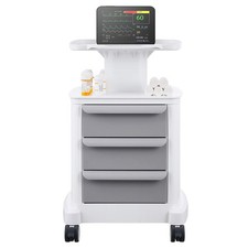 Uimoso 4 Tiers Lab Carts Mobile Medical Cart with 3 Drawers  1 Top Tray White