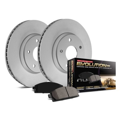 For BMW 330e 16-18 PowerStop CRK6854 Z17 Evolution Geomet Plain Front Brake Kit