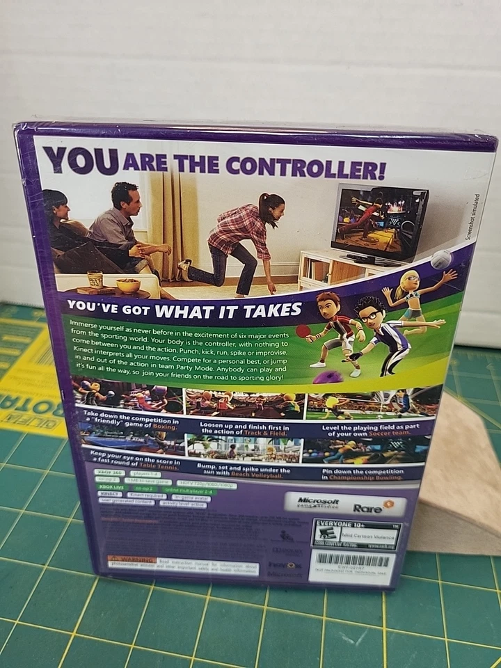 Kinect Sports (Xbox 360, 2010) CIB New - Image 3 of 4