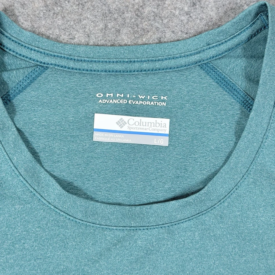 Рубашка Columbia Omni-Wick с длинным рукавом улучшенное испарение мужская размер большой бирюзовый - Изображение 3 из 4