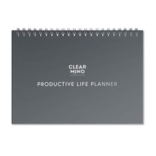 Productivity Planner Dark Matte - Daily Goal Setter & Time Manager