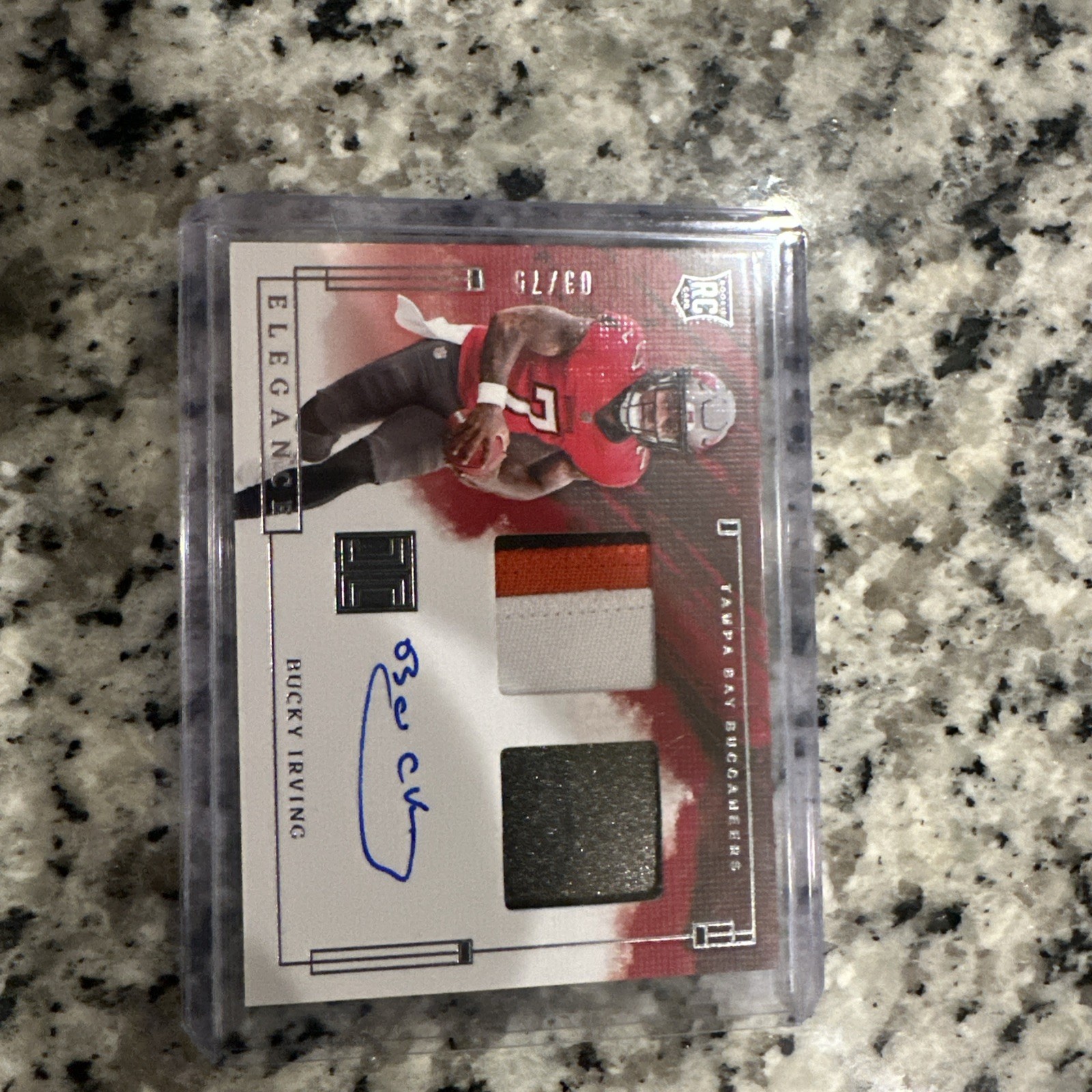 Bucky Irving 2024 Impeccable  Elegance RC Patch Helmet Auto #58/75 Buccaneers