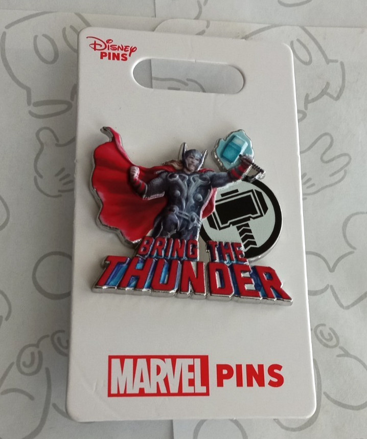 Thor Bring the Thunder Mjolnir Emblem Marvel 2023 Avengers Disney Pin 170691