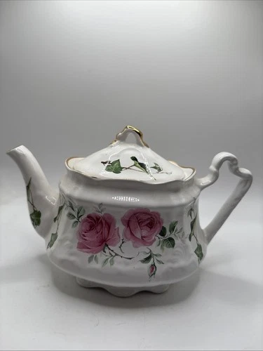 Vintage  Arthur Wood Teapot with rose pattern #6426