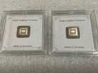 1 Gram .999 Fine Silver Geiger Bars Square in Assays- Lot Of 2- Nice Toning!!