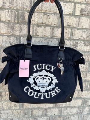 Juicy Couture Falling For Juicy Black Liquorice Tote Crown & Bows
