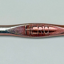 Vintage Hero Crochet Hook Made In USA Size G Metal Pink READ