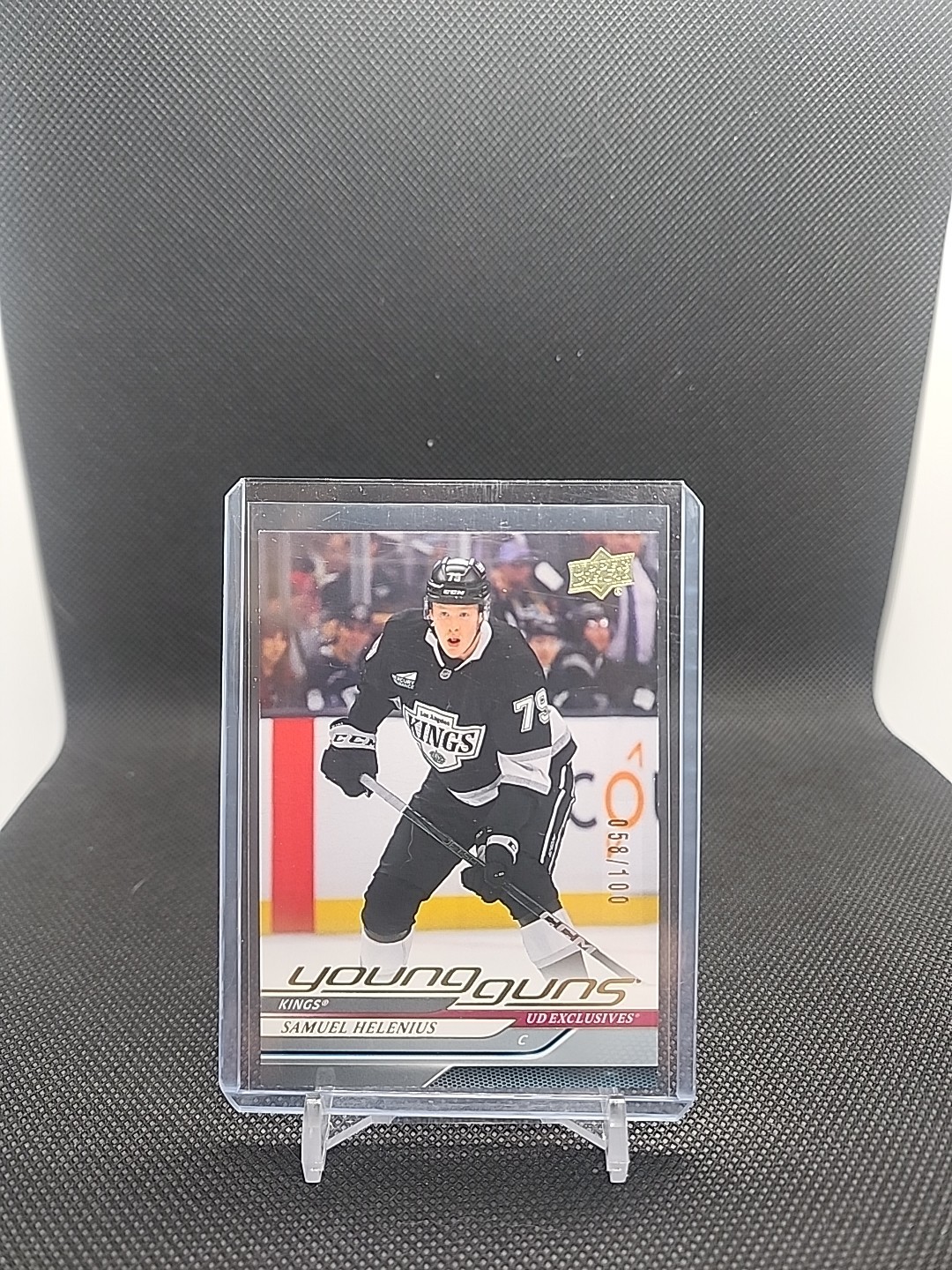 2024-25 UD Extended Series Samuel Helenius UD Exclusives Young Guns 58/100 #719