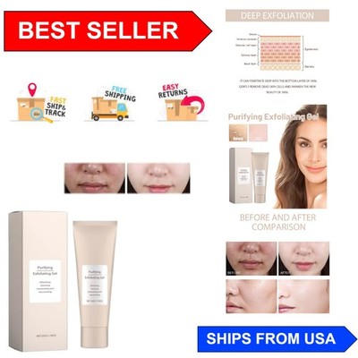 Purifying Exfoliating Gel for All Skin Types   Natural 50ml Gel for Radiant Skin