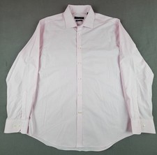 Tommy Hilfiger Flex Collar Men's 17 34/35 Pink Athletic Fit Stretch Dress Shirt
