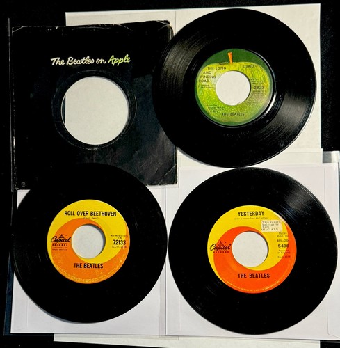 The Beatles Vintage Original Capitol, Vee Jay, Apple, Tollie 45'S With Album Lot - Picture 7 of 20