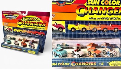 MICRO MACHINES SUN COLOR CHANGERS #5 Renault, Pontiac GTO, Ferrari Dayton, Vette
