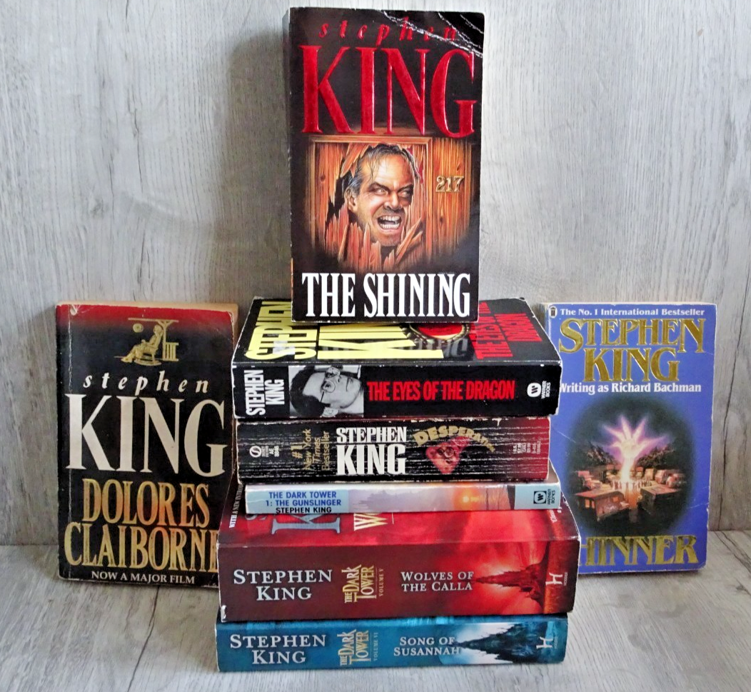 Stephen  King Book Lot X8 The Shining Thinner Dolores Claiborne Dark Tower PB