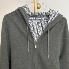 Dior Men's Oblique Hoodie - Olive Green Size S - Limited Edition