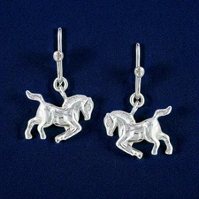 Montana Silversmiths Earrings Prancing Horse Equestrian - Retail $40 - New 