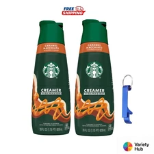Starbucks Caramel Macchiato Creamer 28oz (2 Pack) + Bonus KeychainFree Shipping