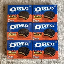 6 Packages Nabisco Oreo Reese’s Peanut Butter Creme Oreo Crumb Cookies 10.81 oz