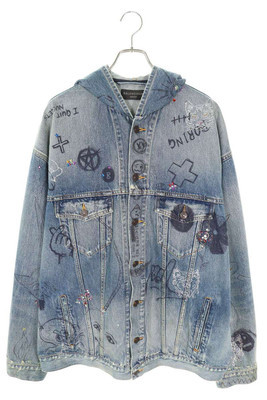 Balenciaga Oversized Denim Jacket Indigo Cotton Size 1 Used Balenciaga Oversized Denim Jacket Indigo Cotton Size 1 Used