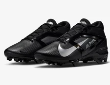 Nike Alpha Menace 4 Pro Men's Size 10 Black/Metallic Silver FD7037-002 Fast Ship