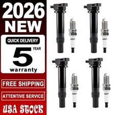 4X Ignition Coil  IRIDIUM Spark Plug For 2006-2011 Hyundai Accent Kia Rio UF499