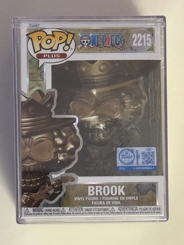One Piece BROOK Bronze Statue Funko Pop Plus! w/Hard Protector Sealed #2215