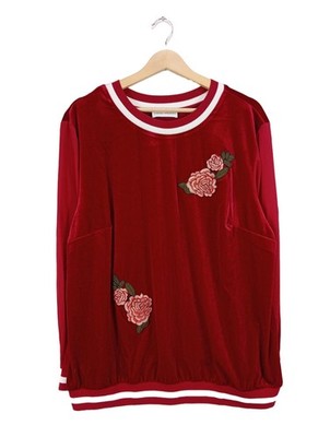 JUDITH WILLIAMS Langarm-Bluse Damen Bluse Gr. DE 48 rot Casual-Look