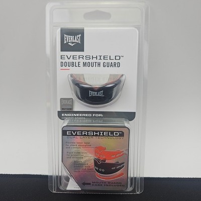 Everlast Evershield Double Mouth Guard Black Red Boxing MMA Protection 1400007