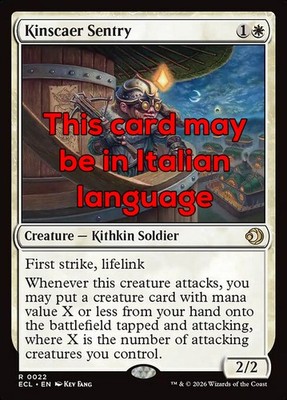 MTG KINSCAER SENTRY EXC - KINSCAER SENTINEL 22 - ECL - MAGIC