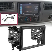 Double Din Dash Kit Radio Stereo Installation Trim For 04-up Ford F350/F450/F550