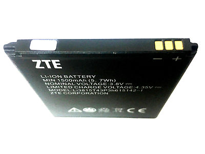 ZTE OEM Li-ion Phone Battery 3.8V Typ 1500mAh 5.70Wh