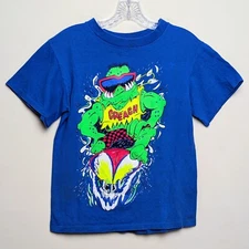 Creach Monster Surf Beach Network Single Stitch VTG 80s Boys Youth Large Shirt