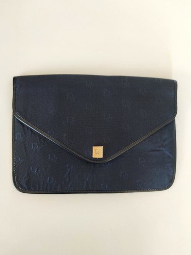 Pochette Christian Dior Vintage Blu Notte Hardware Oro. Borsa Clutch | eBay