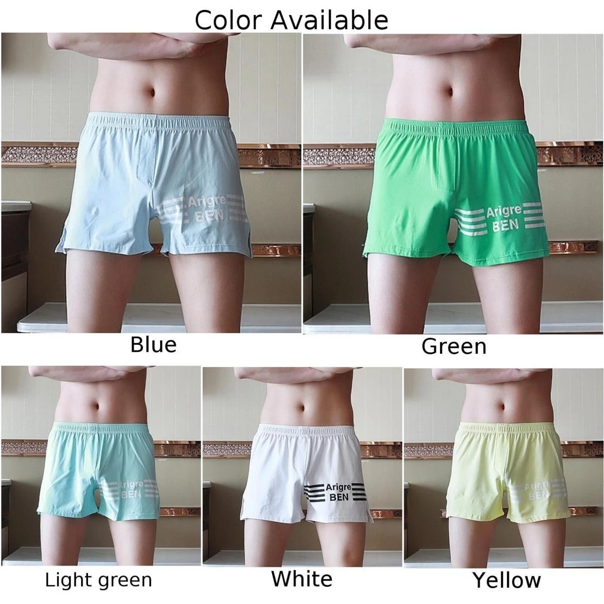 Underwear Cotton Boxer Shorts 1Pieces Boxers Loose Breathable Casual Mens