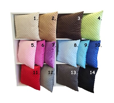 Kissenbezug Minky 40x40 50x50 in 14 Farben Kissen Dekokissen Bezug Kinderkissen