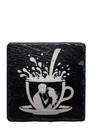ClikCreations Couples Embrace 4" x 4" Slate Coasters – Laser Engraved Set Of 4