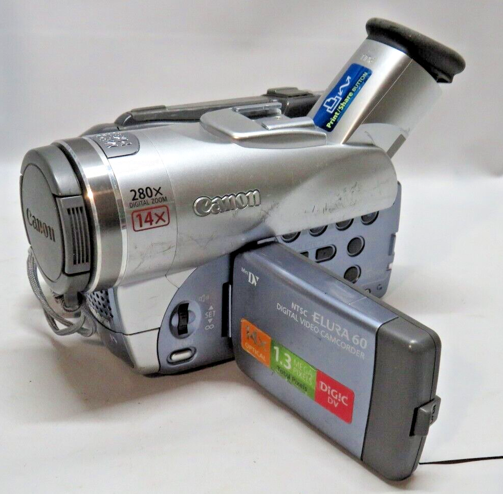 Canon Elura 60 Mini DV Video Camcorder untested no battery