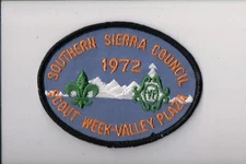 1972 Southern Sierra Council Scout Week Valley Plaza patch