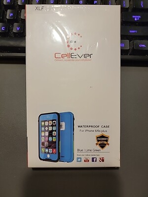 CellEver Cell Ever Waterproof Case For iPhone 6/ 6S plus(Blue/Line Green)-New