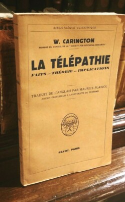 W. Carington La Telepathie Faits - Théorie - Implications PAYOT 1948   A r