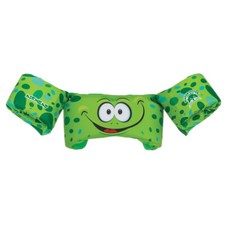 Airhead Water Otter Premium Kids Child Life Jacket Vest with Arm Bands, Frog