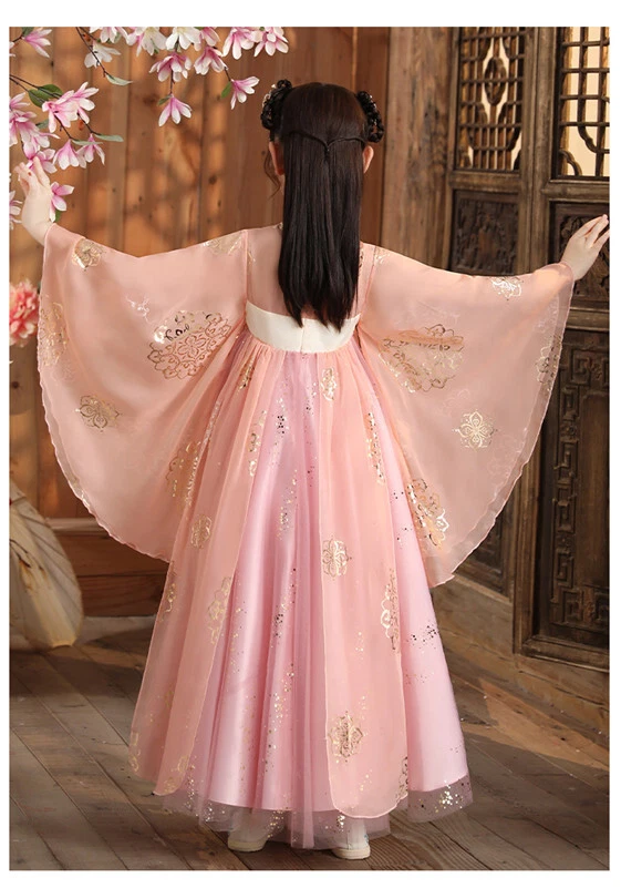Ropa tradicional china Hanfu Niña Princesa Disfraz Juegos con disfraces Vestido de hadas Foto 2 de 4