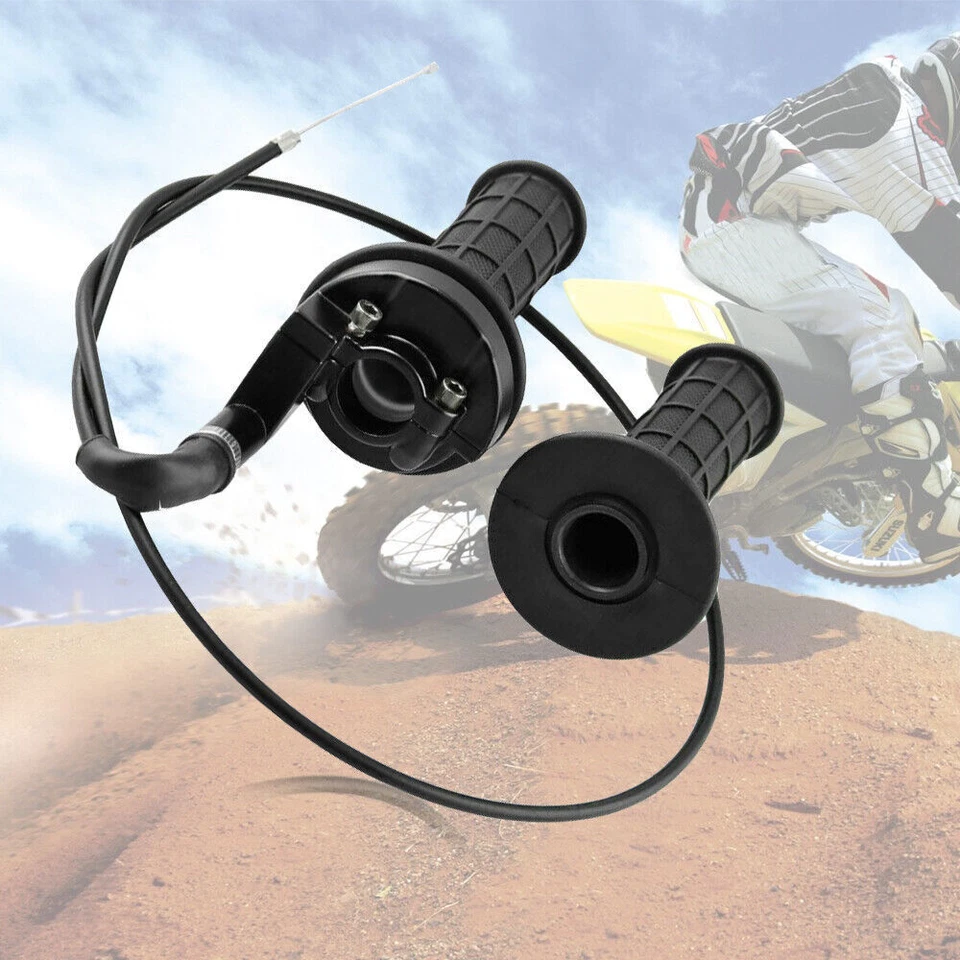 Mango de motocicleta virutas línea de acelerador liquidación de gas pozo de suciedad giro cable de acelerador Foto 4 de 4