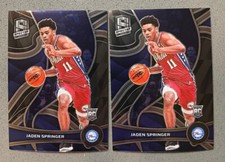 2 Lot 2021-22 Panini Spectra Basketball #150 Jaden Springer Base Rookie RC 76ers