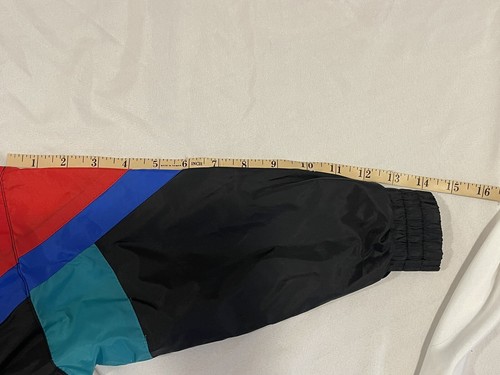 Vintage Windbreaker for Boys Sz 4 Retro 90s Colorblock Zip Up Sweatshirt Jacket - Picture 12 of 19