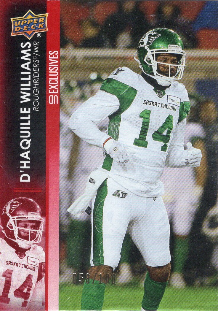 2022 UPPER DECK CFL FOOTBALL EXCLUSIVES xx/100 cards #3-200 *** YOU-Pick*** - Picture 180 of 184